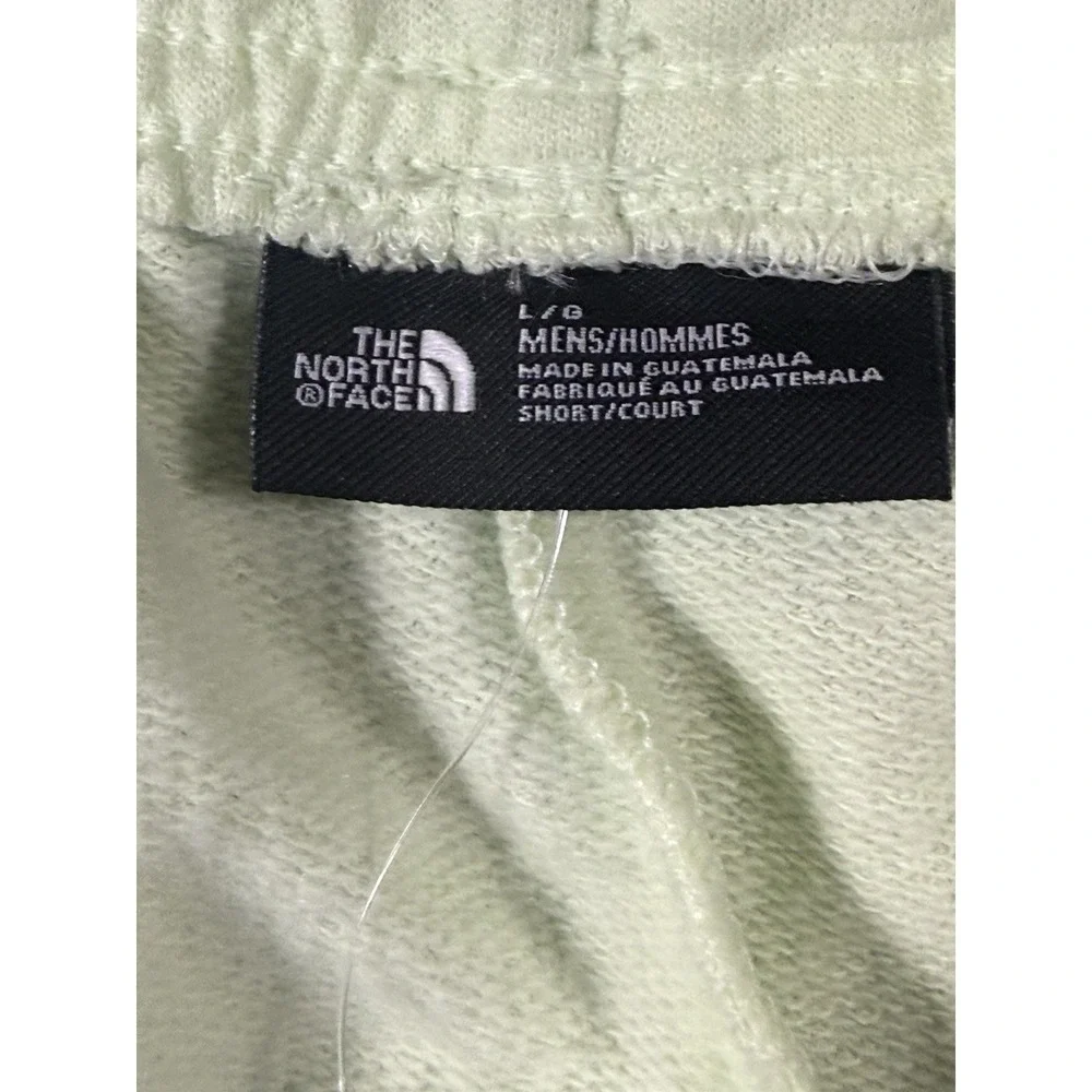The North Face Simple Logo Fleece Shorts Lime Cream Large NWT